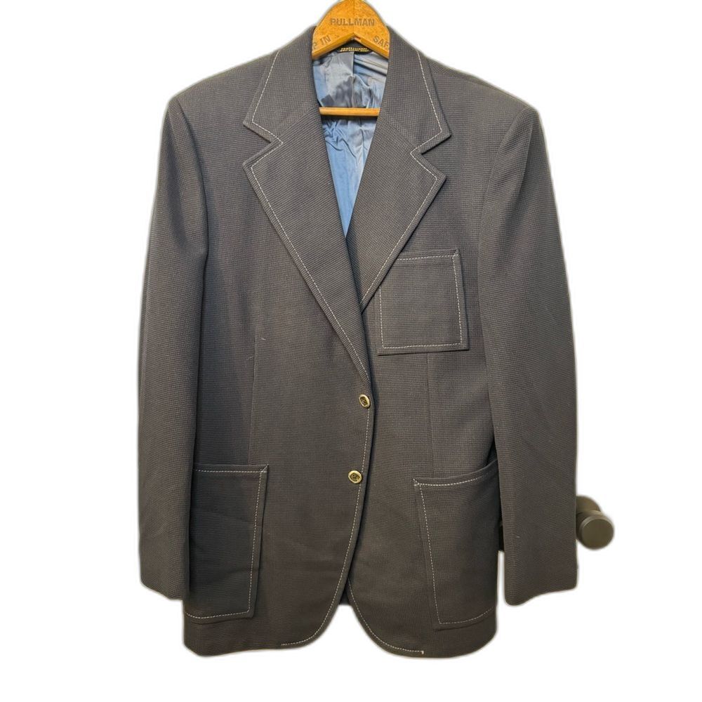 Vintage 1950s Marx-Haas Navy Vintage Men's Blazer Sport Coat Jacket - Size 40